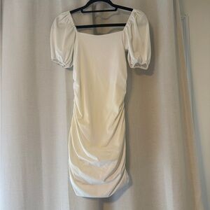 Amazon Cream Puff Sleeve Mini Dress